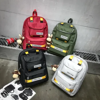 

New Fashion Women Backpacks 2020 Trend Solid Color College Wind Large Capacity Bag Quality Casual Travel Backpack Women Mochilas