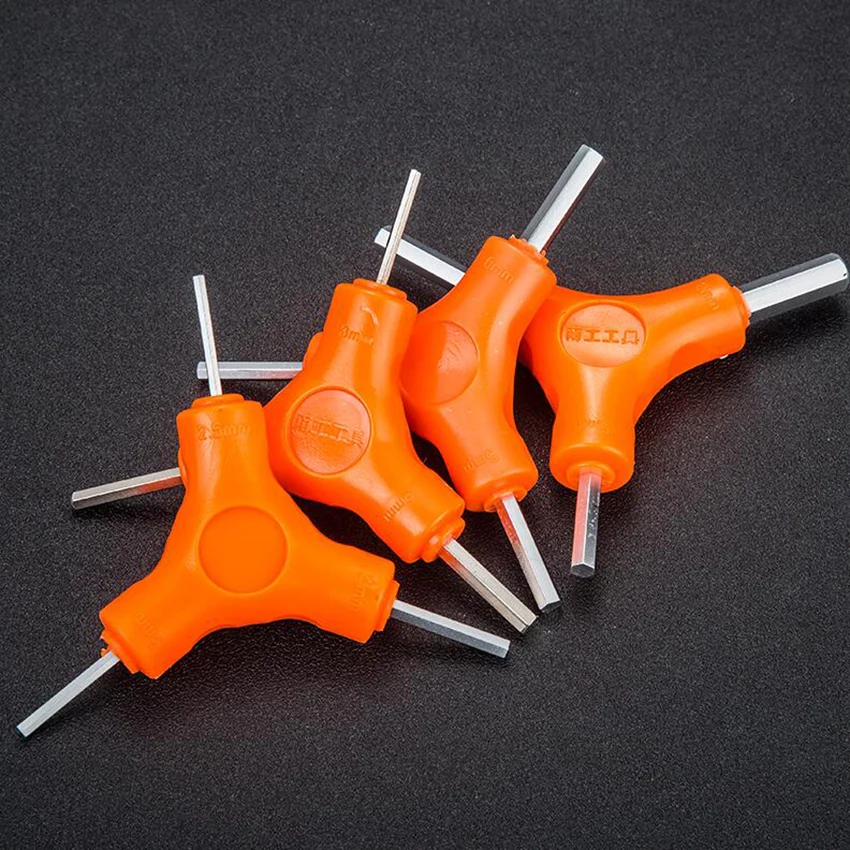 

3 In One Trigeminal Hex Key Set 2.5/3/4/5/6/8mm Hexagon Wrench Carbon Steel Hand Tools Bicycle Maintenance Tools