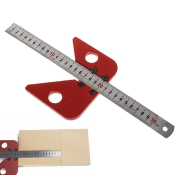 

Woodworking Scribe Mark Line Gauge Center Ruler Square Layout Miter 45 Degree