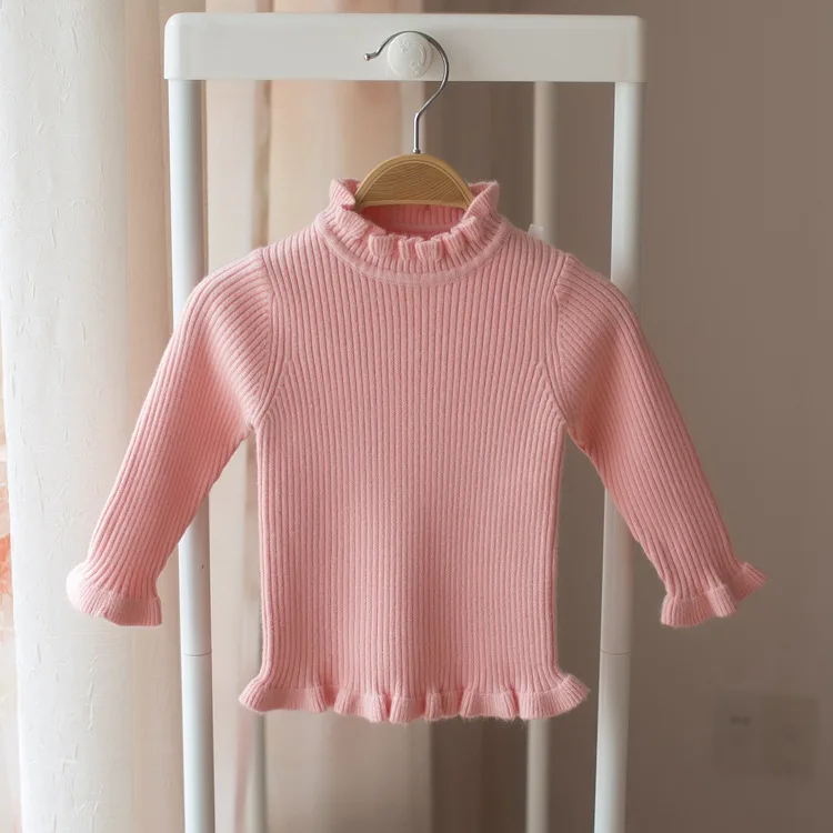 Female Baby Sweater New Style Fall And Winter Clothes Infant Base Shirt Winter Underwear Cotton Knitwear