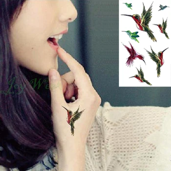 

Waterproof Temporary Tattoo Sticker fly birds tattoo Kingfisher Hummingbird tatto stickers flash tatoo fake tattoos for girl