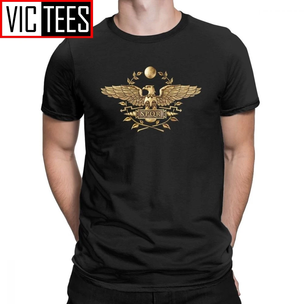 Мужская футболка Spqr Eagle Percy Jackson Roma Funnyd Классическая хлопковая | одежда