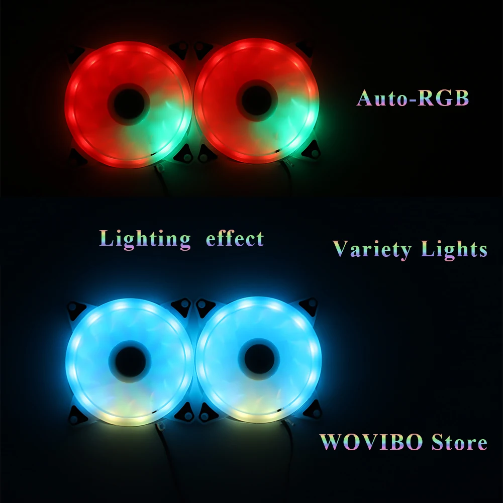 120 мм RGB чехол Вентилятор Cooler компьютерные вентиляторы охлаждения d тип большой
