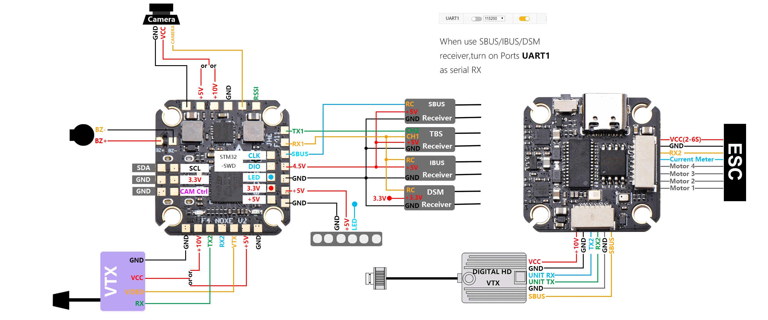 F4 NOXE V2 FC - DJI AIR UNIT Compatible