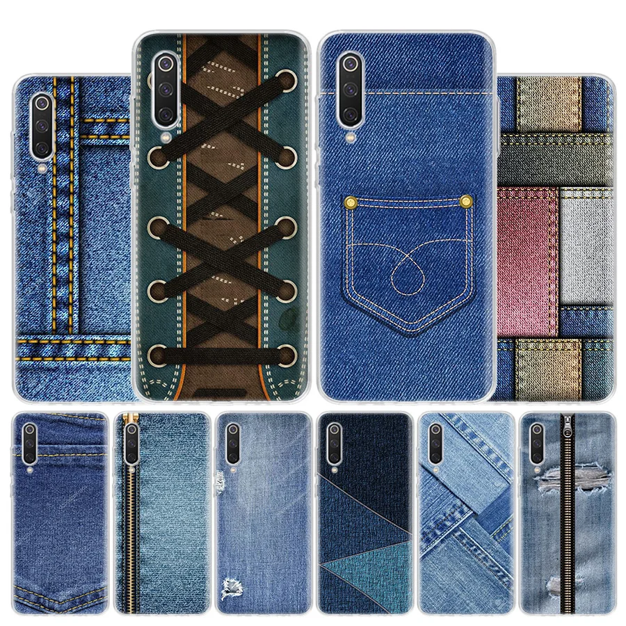 Jeans Cowboy Denim printed Cover Phone Case For Xiaomi Poco X3 NFC M3 F3 F1 Mi 11 Lite Note 10 Pro 9 8 9T 10T CC9 A3 A2 A1 Coque | Мобильные