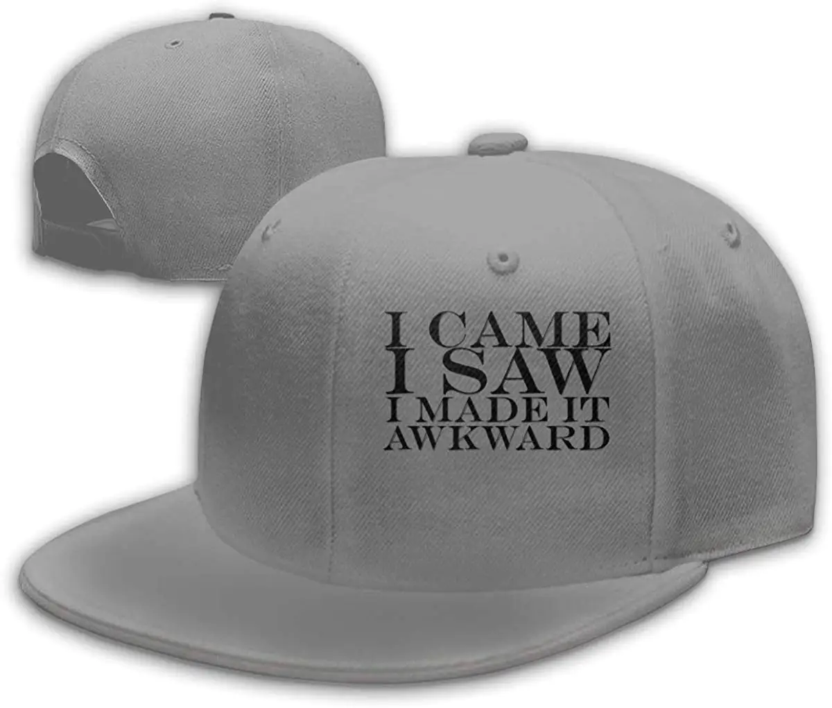 L Came I Saw я сделал это несуразно Прохладный унисекс Snapback Плоский Билл бейсболка серый
