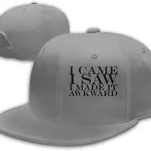 L Came I Saw я сделал это несуразно Прохладный унисекс Snapback Плоский Билл бейсболка серый