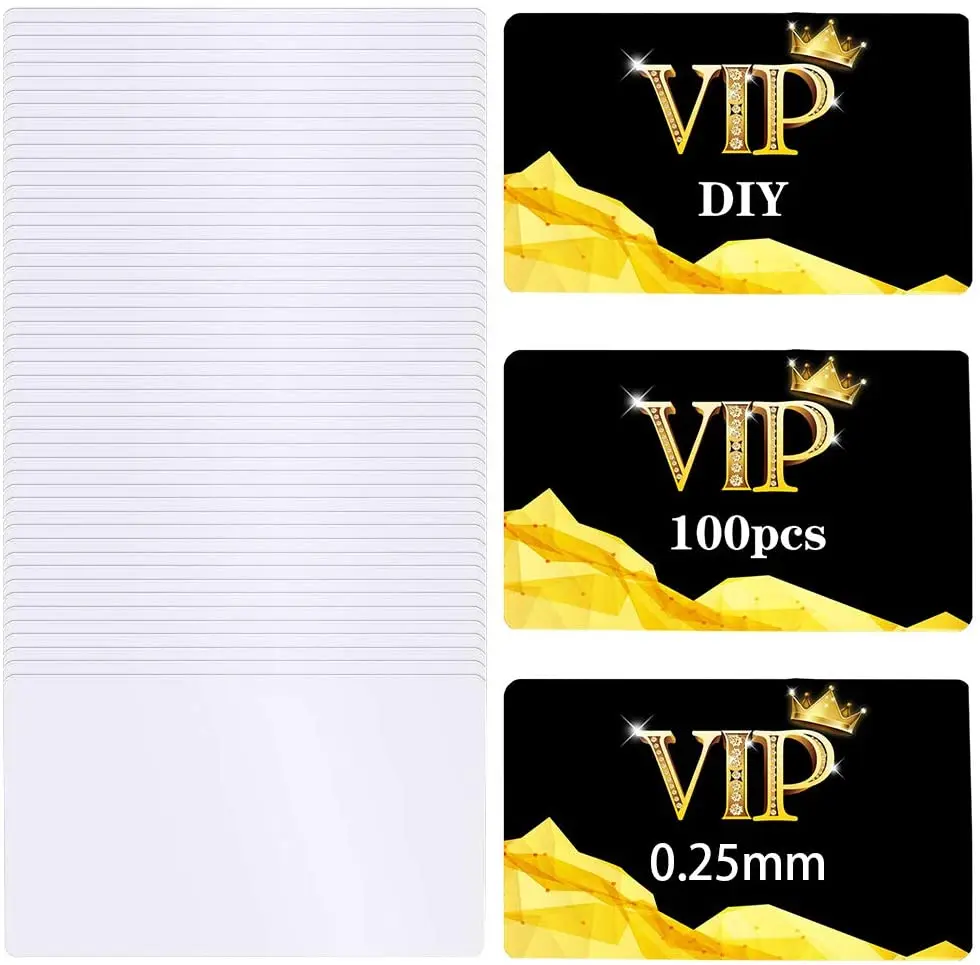 100pcs Sublimation Metal Business Cards 86x54x0.32mm Inch Blank
