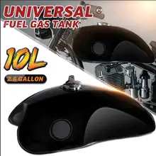 Universal motocicleta Retro Vintage combustible Gas tanque de aceite 10L 2,6 Gal tanque de combustible Café Racer para Harley/Suzuki/ yamaha/Honda