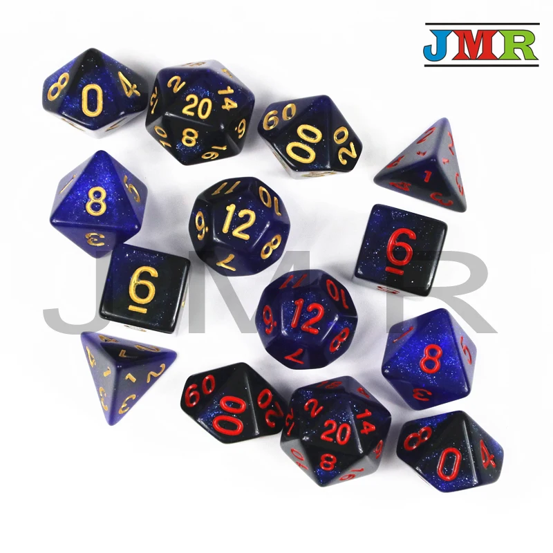 Супер Вселенной Galaxy набор Игральный костей из D4 D20 RoyalGemini с блестящие блеск