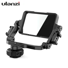 Ulanzi-Soporte de espejo abatible para cámara de PT-14, montaje de rotación de 360 grados con orificio de tornillo de 1/4 pulgadas para teléfono inteligente, sin espejo