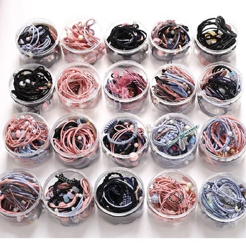 

12/10/9/8PC High Elastic Children's Scrunchie Hair Bows Bands For Women Girls Hair Accessories HeadWear Headband Minnie Haarband