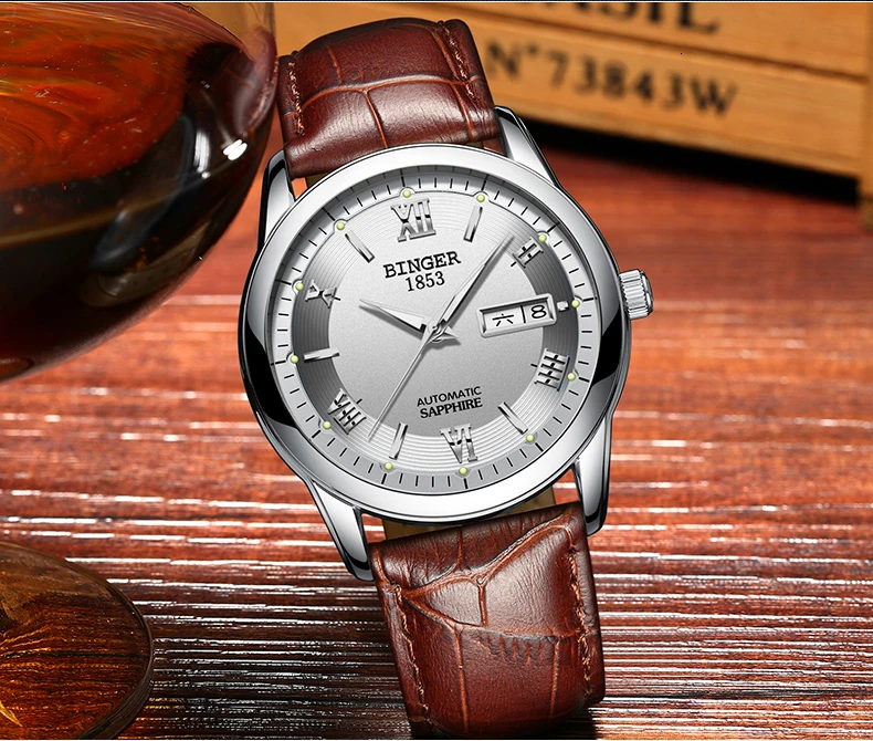 Элитный бренд часы Бингер автоматические Для мужчин S часы Бизнес машины часы Водонепроницаемый наручные часы для Для мужчин Relojes HOMBRE 2017