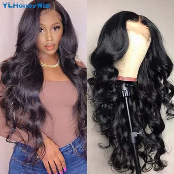 

YLHoney Body Wave 4X4 Lace Closure Wig 100% Human Hair Brazilian Wig Remy Hair Lace Front Wig 30inch Closure Wig For Black Women