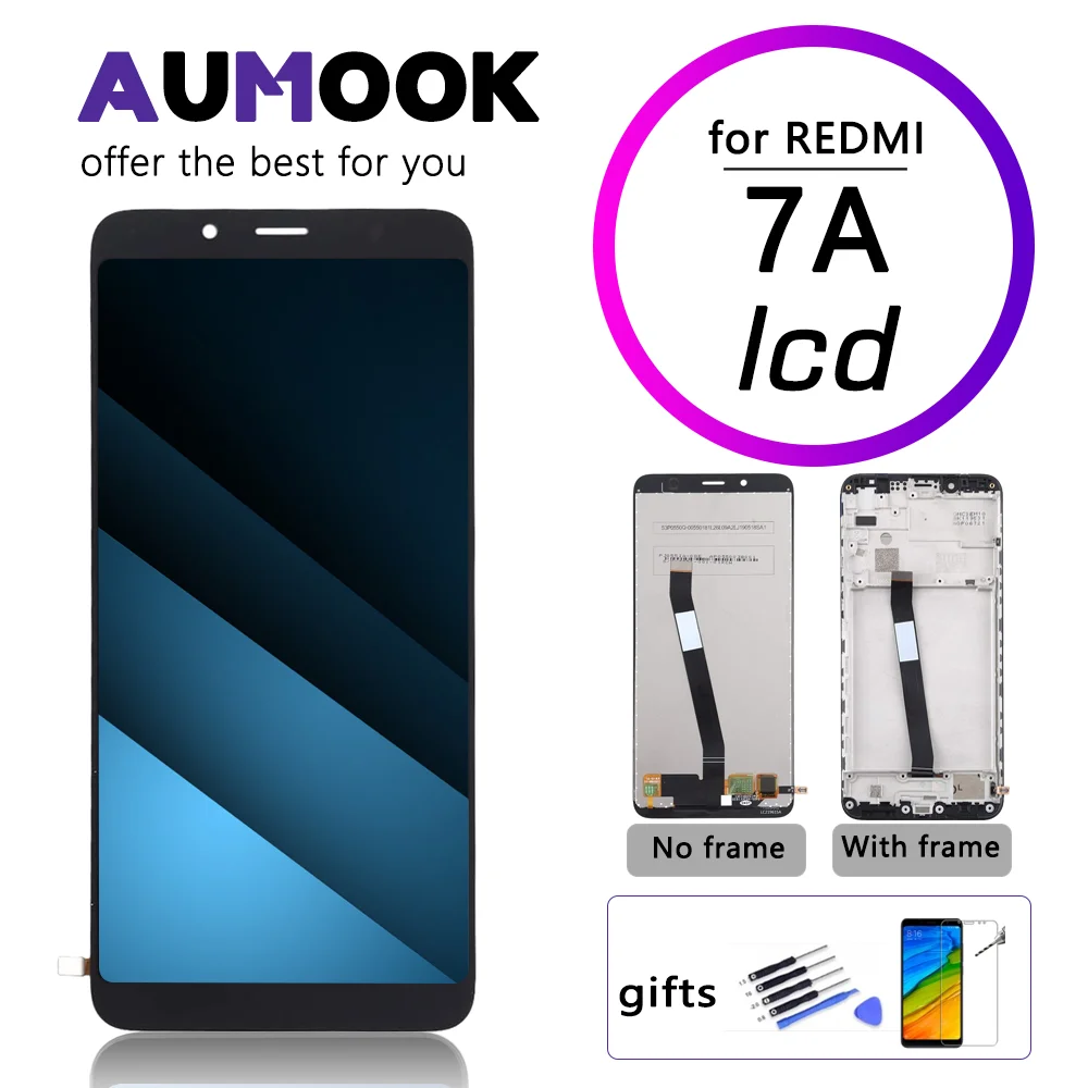 ЖК дисплей с рамкой 5 45 дюйма дигитайзер для Redmi 7a глобальная версия Замена экрана 7a|Экраны мобильных