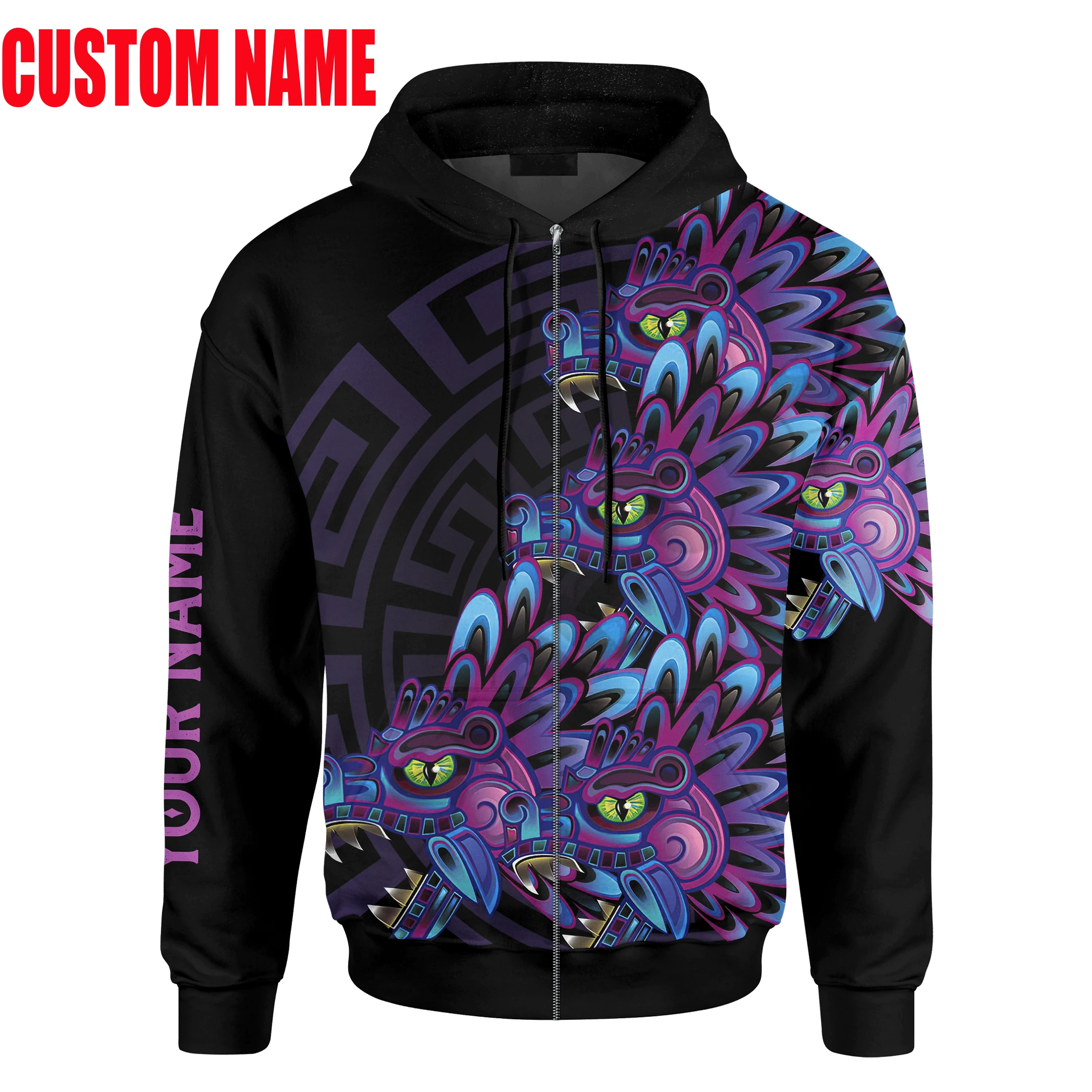 PLstar Cosmos 3Dprint Newest AZTEC MYTHOLOGY Custom Name Funny Harajuku Streetwear Causal Unique Unisex Hoodies/Sweatshirt/Zip 1