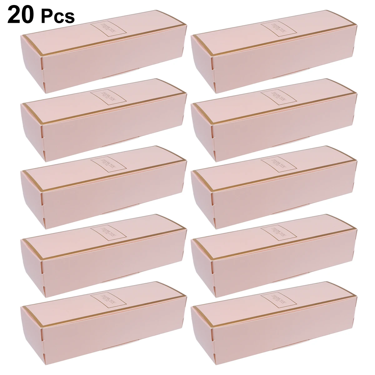 

20pcs Rectangular Cardboard Biscuit Boxes Cookie Box Packaging Box Container Baking Cake Chocolate Packaging Box Party Supplies