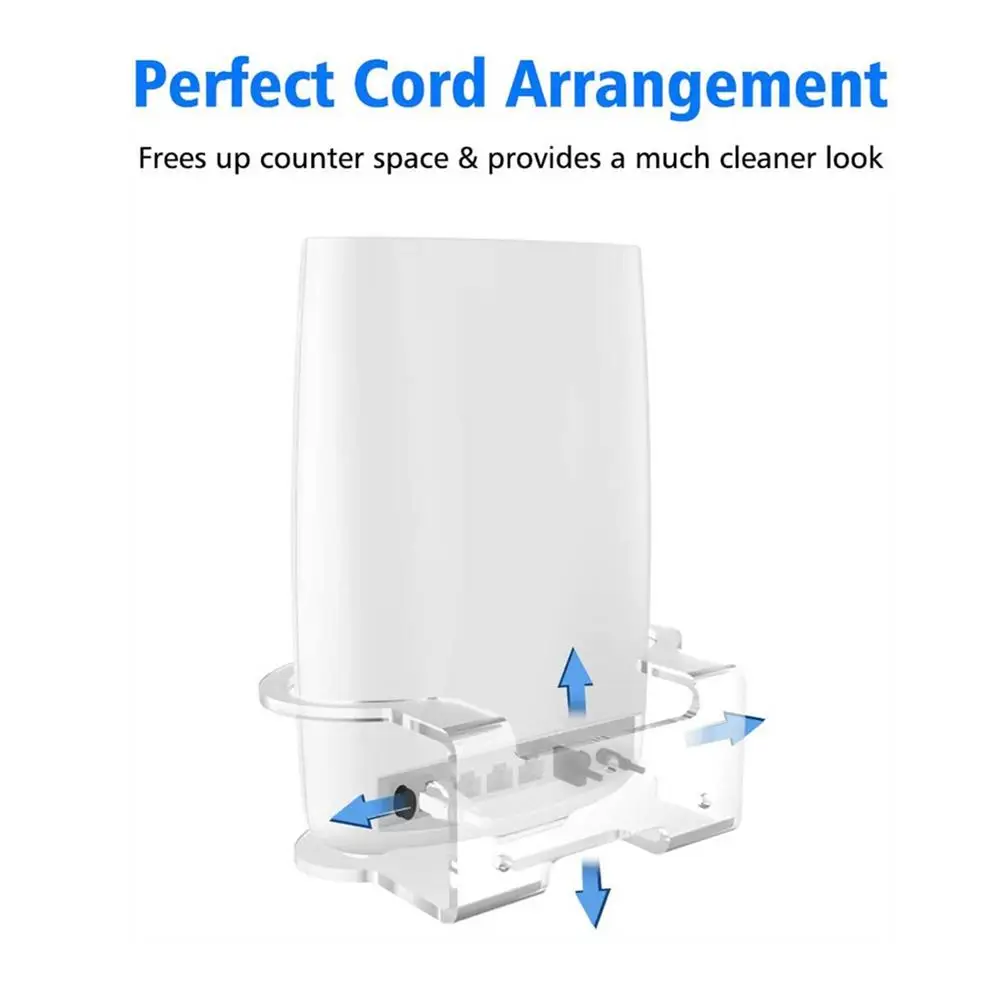Montagem na Parede para Netgear Orbi Banda Dupla Malha Wifi para Ac3000 2200 para Rbk 20 23 43 50 Roteador Wi-fi Prateleira Suporte de Acrílico 2pc - Image 3