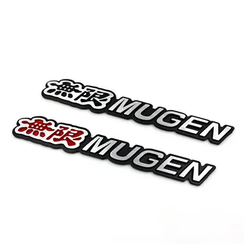 

3D Aluminum Mugen Emblem Chrome Logo Rear Badge Car Trunk Stickers Car-Styling for Honda Civic Accord CRV Fit Auto Accessories