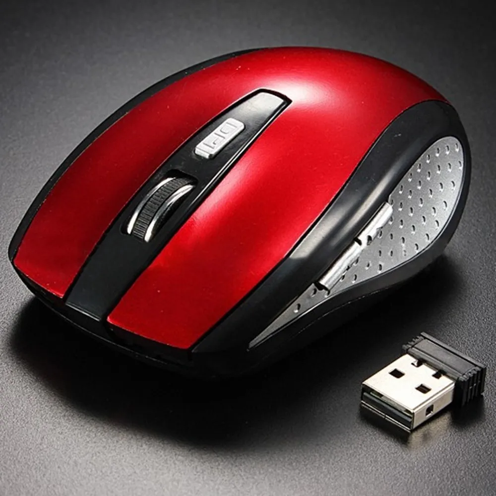 USB Беспроводная игровая мышь, оптическая игровая мышь, портативная 2,4 ГГц мышь с USB приемником, компьютерная беспроводная мышь для ноутбука