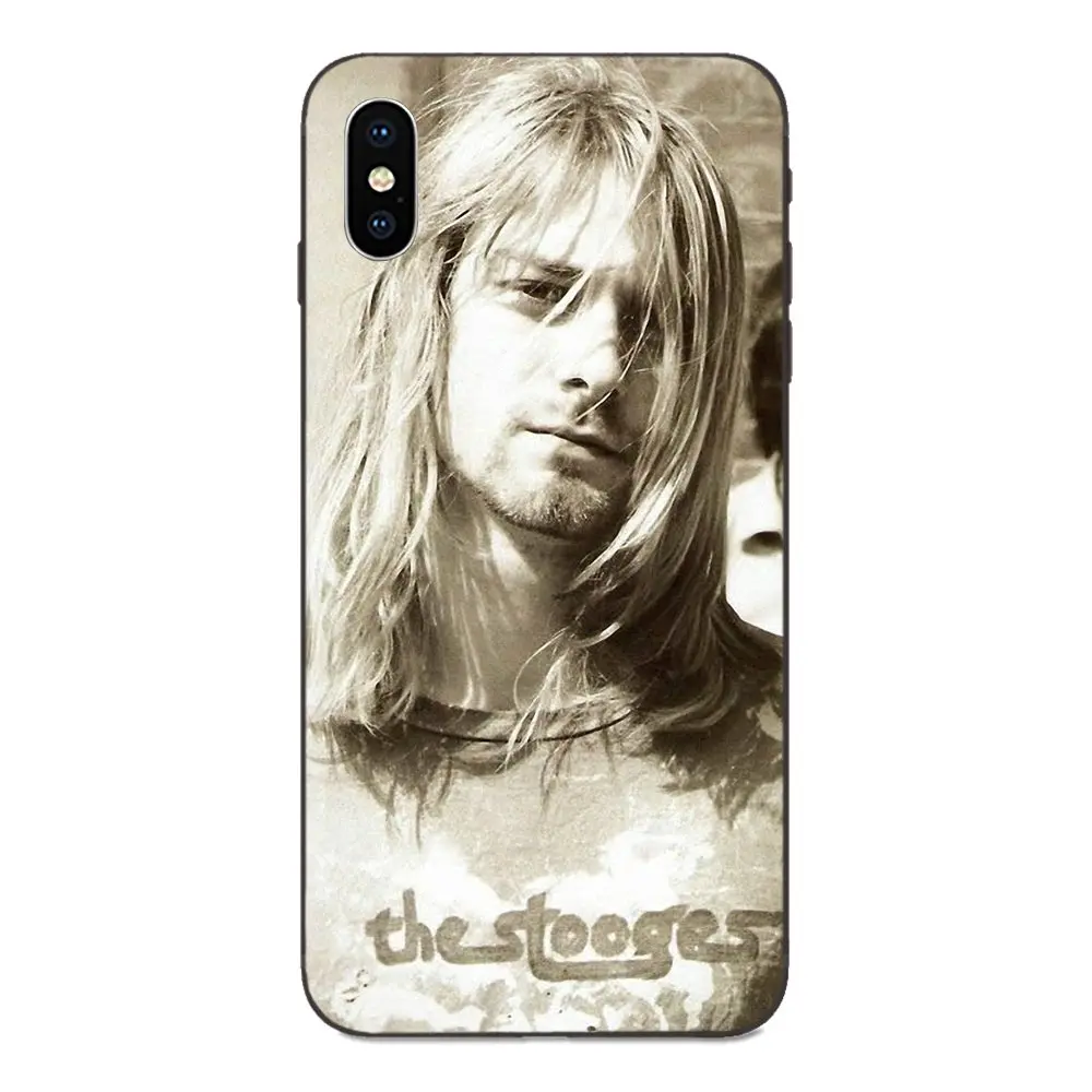 Для Apple iPhone 4 4S 5 5S SE 6 6S 7 8 Plus X XS Max XR мягкий чехол для мобильного телефона Nirvana Kurt Cobain - Цвет: as picture