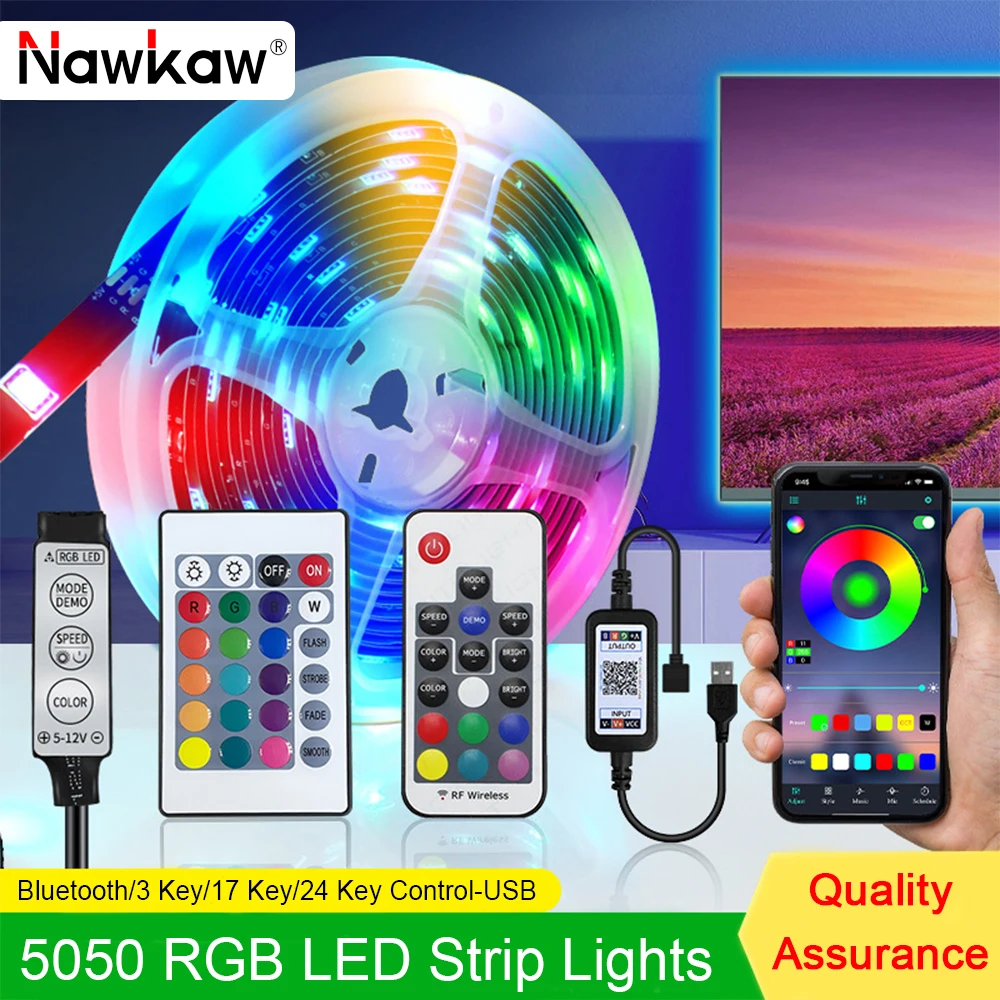Лента светодиодная Nawkaw RGB 5050 5 В с Bluetooth | Освещение