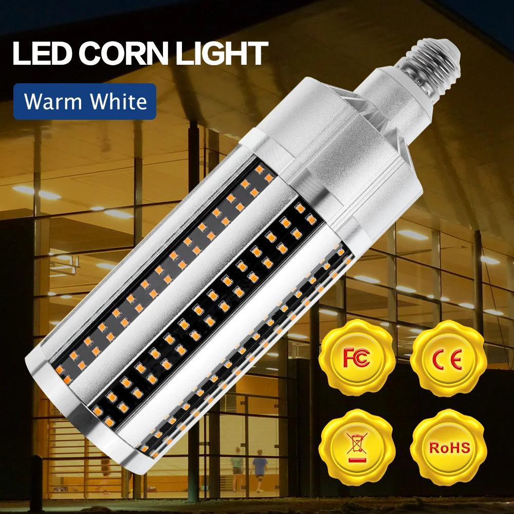 

Corn Lamp LED E27 220V LED Bulb 50W 54W 60W LED Lamp E39 Bulb 110V Led Bombilla No Flicker Factory Commercial Lighting SMD2835