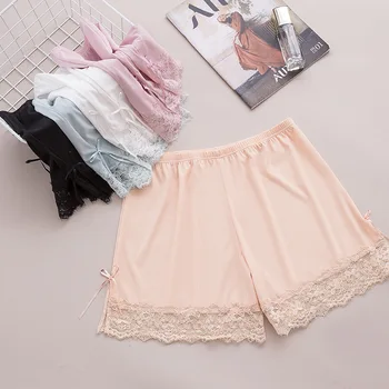 

Bokserki Damskie Calzones Mujer Summer Side Bow Lace Safety Pants Women Wear Short Pants Dantelli Kadin Sort Korte Broek Dames