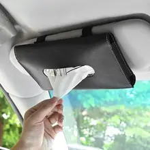 

Buckle Elastic Band Faux Leather Armrest Tissue Napkin Holder for Home