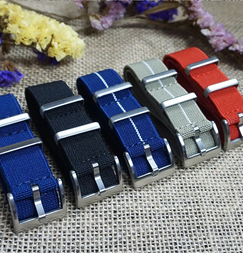 New Design French Troops Parachute Bag For Nylon Watch Strap Elastic Belt Nato Strap 20mm 22mm