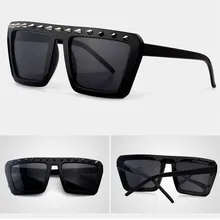 CUBOJUE очки в стиле стимпанк женские мужские черные панк Солнцезащитные очки шипы хип-хоп фестиваль Хэллоуин вечерние хиппи стиль Готика