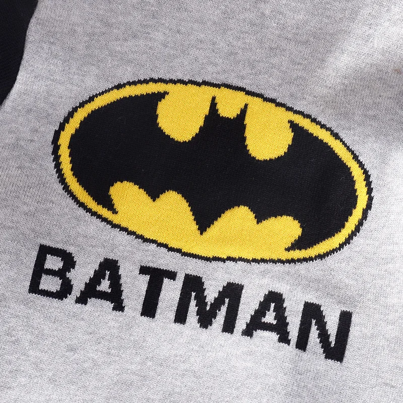 batman boys sweaters toddler cotton pullover kids knitted wear children's clothing warm thermal winter
