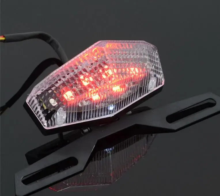 

Motorcycle ATV Quad LED License Plate Rear Tail Stop Brake Indicator Light Lamp universal motorcycle accessary