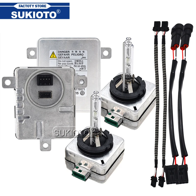 SUKIOTO Original 55W Xenon D3S HID Ballast Kit Xenon D1S 6000K 8000K 5000K 4300K D1R D3R Car Light Bulb Lamp For A3 A6 MK2 Q5 Q7 (1)