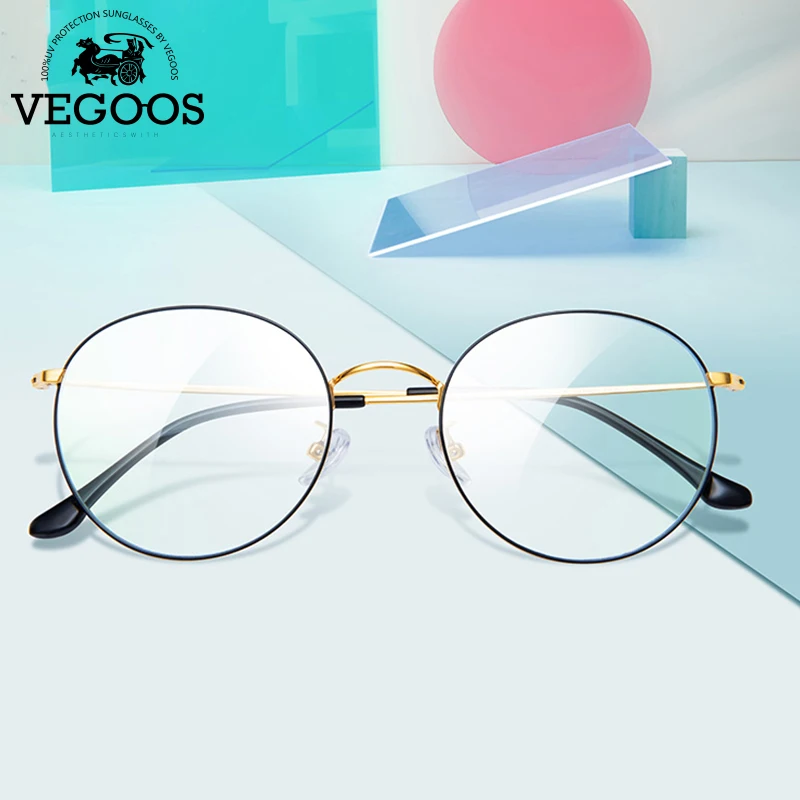 

VEGOOS Computer Glasses Anti Blue Light Blocking Radiation Unisex Lightweight Retro Round Eyewear Frame for Computer Gaming#5132