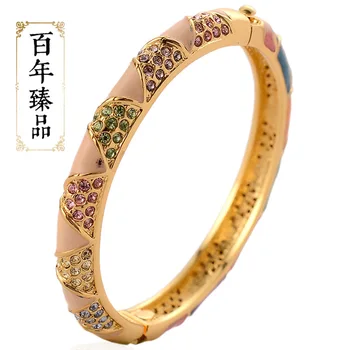 

bracelet width fashion hollow-out enamel bracelet Beijing cloisonne bracelet mixed batch of restoring ancient ways