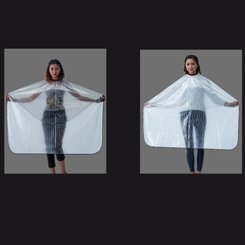 

Salon Hairdressing Capes Plastic Hair Cutting Wrap Coloring Styling Gown Hairdresser Barber Home Camps Cloth