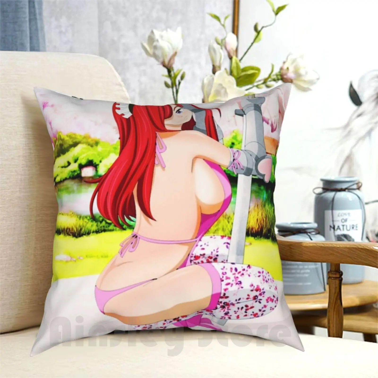 Federa Per Cuscino Erza Stampata Cuscino Da Tiro Morbido Per La Casa Fairy Tail Lucy Fairy Tail Tti Manga Sexy Anime Ladie Natsu Mirajane