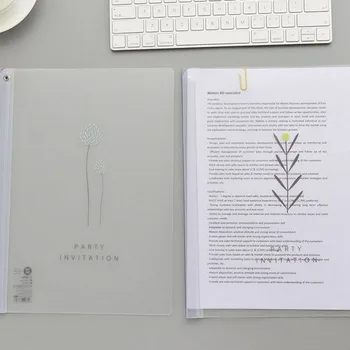 

1 Pcs Cute A4 Plant Binder File Folder Insert Folder Document Filing Clip Stationery Lever Rod Pumping Rotary Clip Folder