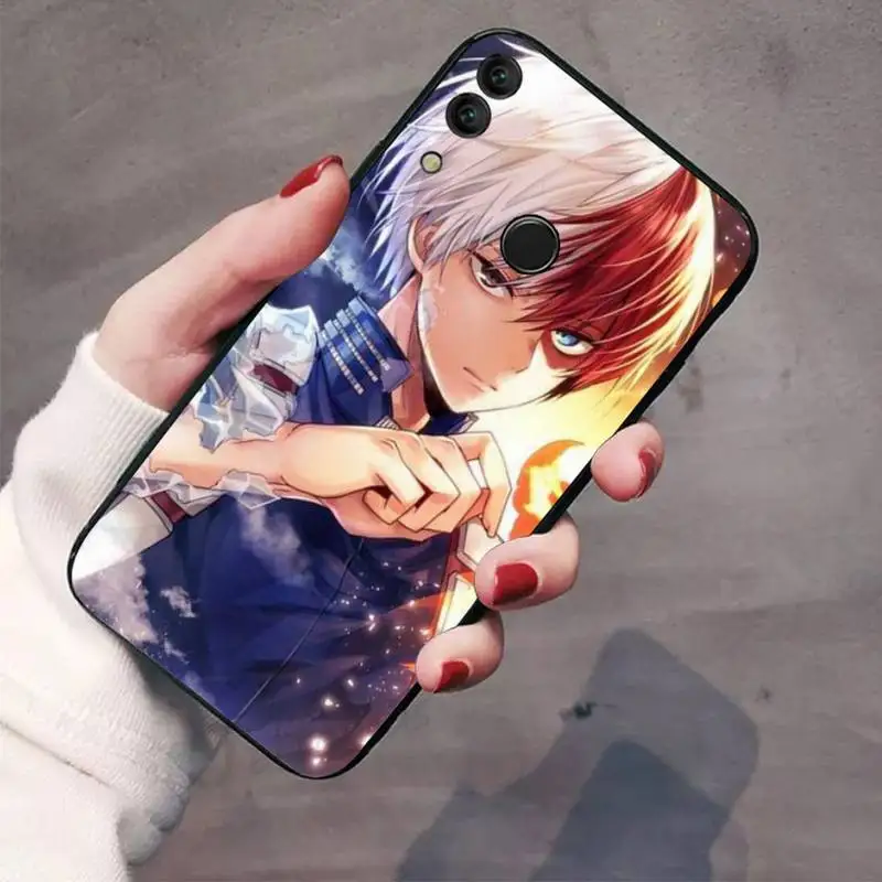 pu case for huawei Todoroki Boku No Anh Hùng Giới Học Thuật Anime Ốp Lưng Điện Thoại Huawei Honor Xem 7a5.45inch 7c5.7inch 8x 8a 8c 9 9X10 20 10i 20i Lite Pro huawei silicone case