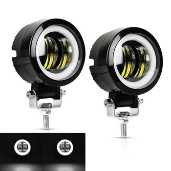 

3 Inch 12V 24V 6000K 20W Waterproof LED Work Light Angel Eyes Light Bar For Motorcycle SUV Truck ATV Buses Work Light.