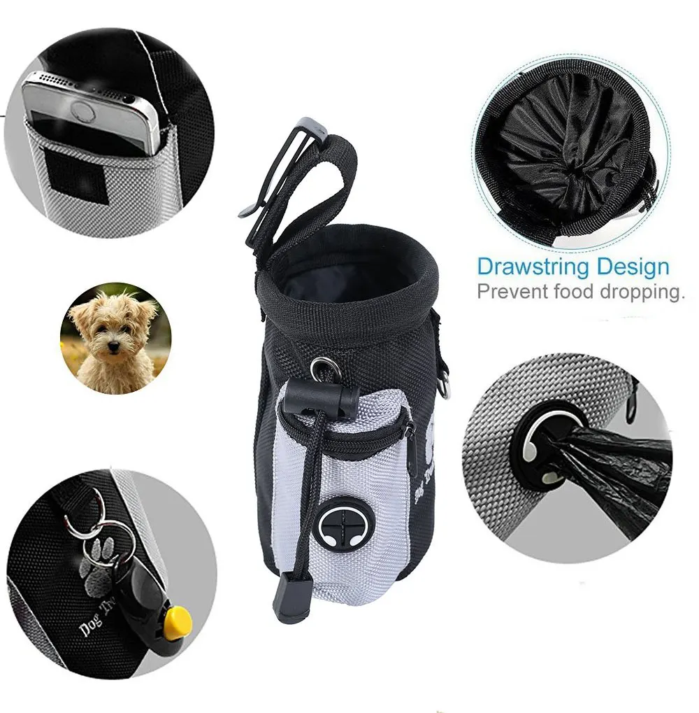 Щенок собака сумка для угощений для обучения собаки награда сумка для корма мешок приманки Угощение для собак держатель для переноски зажим для талии шнурок Закрытие