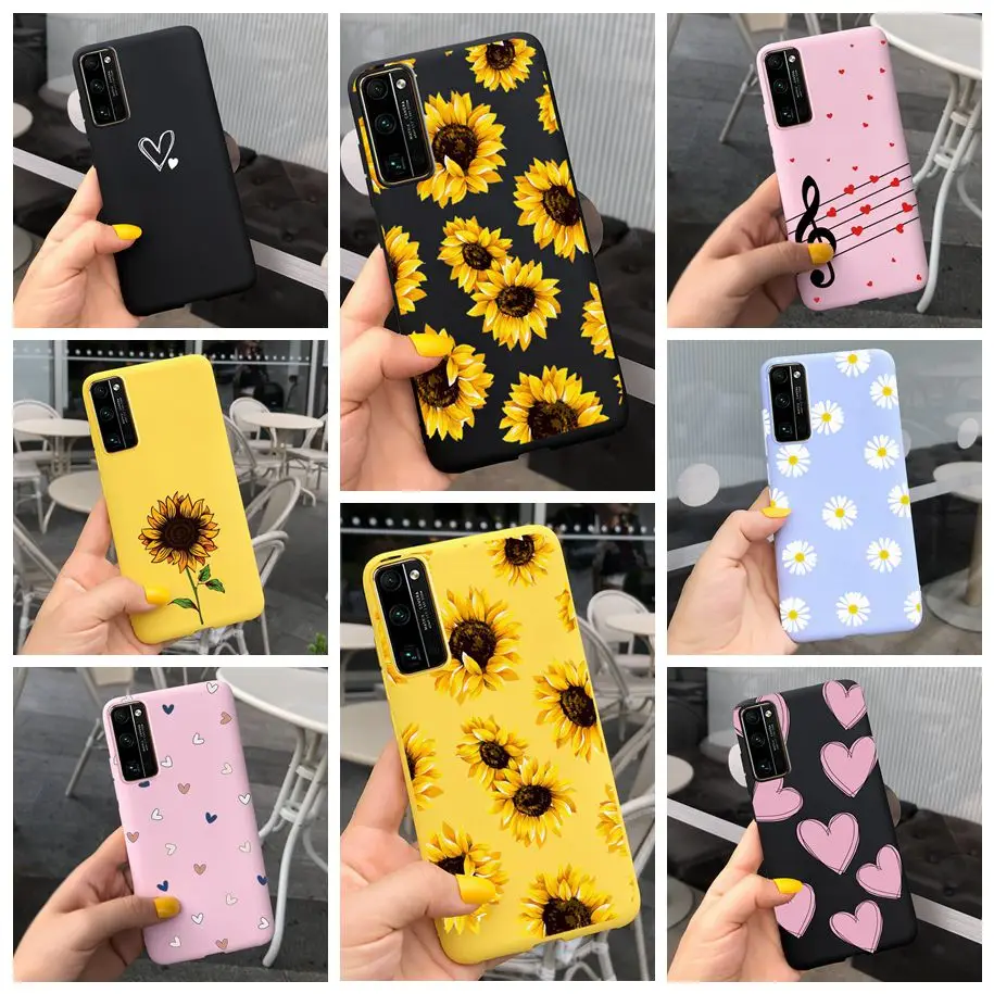 Чехол-бампер для Huawei Honor 30 20S тонкий с подсолнухами мягкий P30 P20 P40 Lite E 20 Pro Plus |