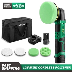 Mini polisseuse sans fil pour voitures électriques, 3000rpm, 12V, vitesse de réglage, outil de détail automobile 