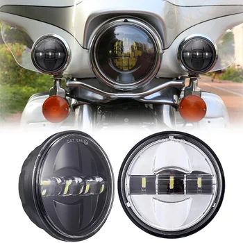 

2pc 4-1/2" 4.5" LED Passing Lamps Fog Lights For Harley Touring Road King Electra Glide 4.5 Inch FogLight Motorcycle Accessories