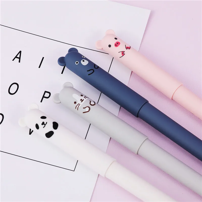 0,35 мм панда розовый мышь стираемые синие чернила гель ручка для школы офиса питания канцелярские Papelaria Escolar канцелярские 040012