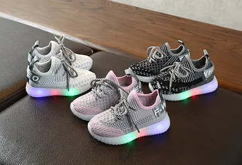 

Kids Sneakers Children Light Shoes Fly Woven Breathable Sport Shoes Toddler Boy Sneakers Kids Light Up Shoes for Girl