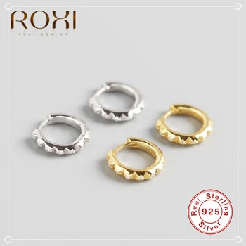 

ROXI 925 Sterling Silver Miniature Round White Zircon Small Stud Earrings for Women Gift Fashion Jewelry Brinco Earing Oorbellen