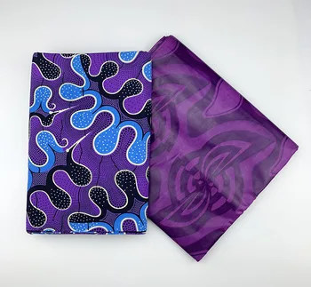 

Fashion African bazin riche getzner 2020 new arrival Nigerian tissu bazin African wax purple brode bazin for women dress