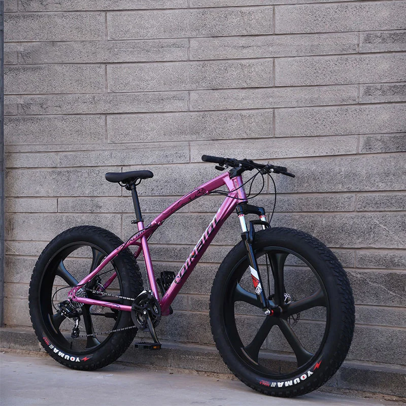 26 Inch Mountain Bike Beach Snow bike 4.0 Super Wide Tires Off-road Bicycles For Boys And Girls Shifting
